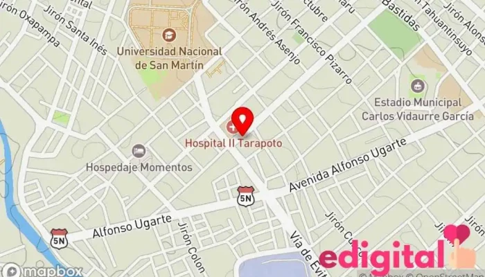 mapa de Boticas Mifarma Farmacia en Tarapoto