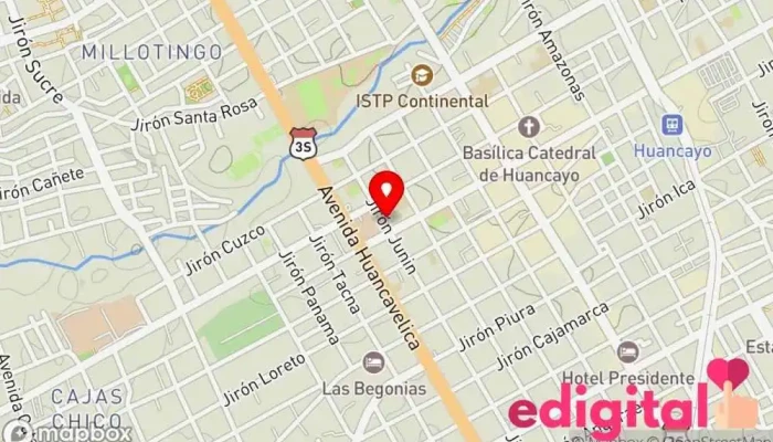 mapa de Boticas & Perfumeria Angel Farmacia en Huancayo