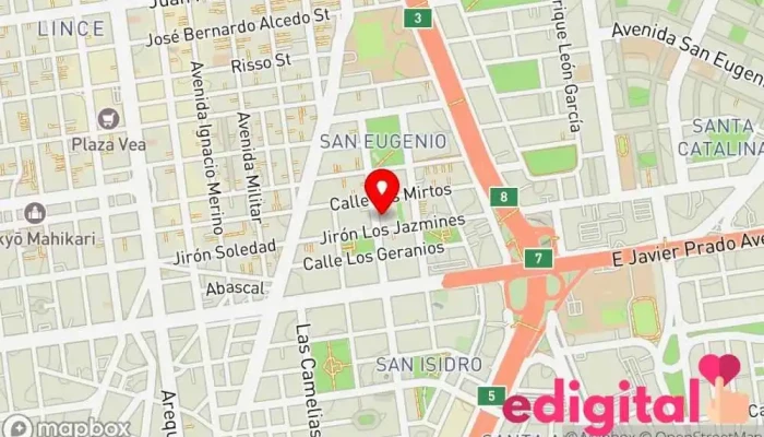 mapa de Boticas Perú Tienda de comestibles, periódicos y medicamentos, Farmacia en Lince