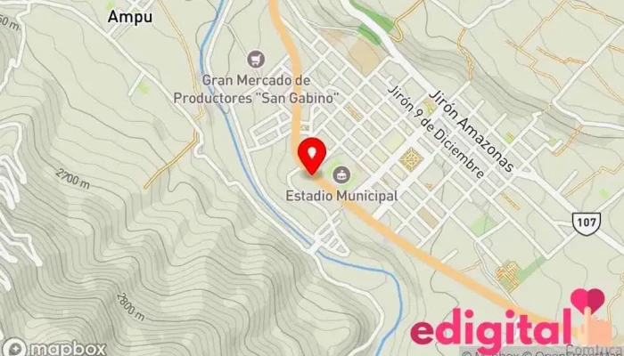 mapa de Boticas Q'farma Farmacia en Carhuaz