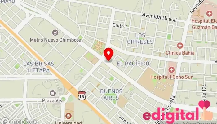 mapa de BOTICAS SUPERSALUD Farmacia en Nuevo Chimbote