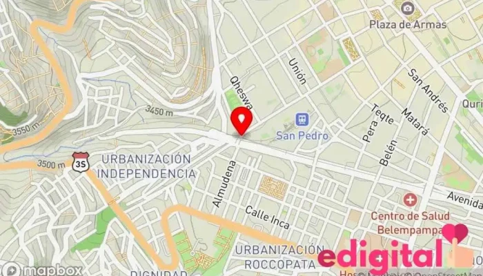 mapa de Boticas Trebol Pharma Farmacia en Cusco