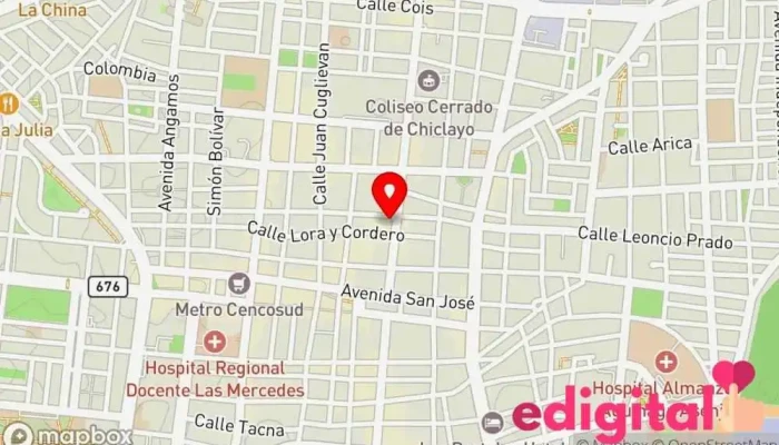mapa de Boticas Y Salud Farmacia en Chiclayo