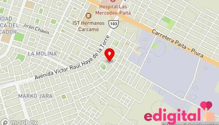mapa de Botiquín Thyfarna Farmacia en Paita
