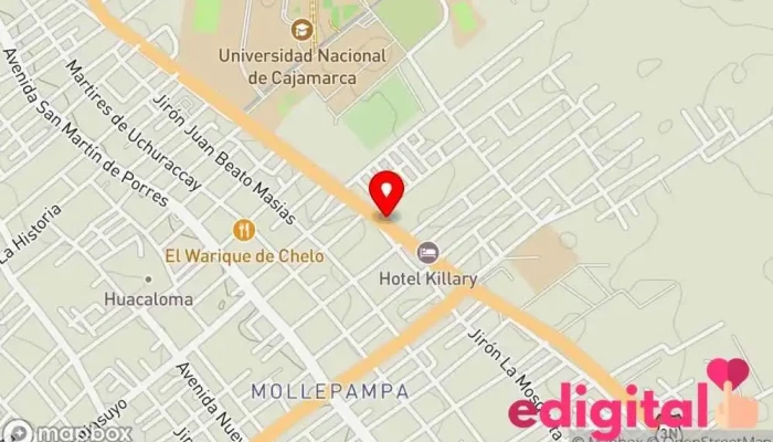 mapa de Cajamarca Nuevo terminal terrestre Centro comercial en Cajamarca 06003
