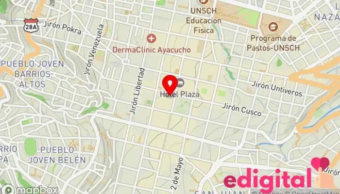 mapa de Casona Boza y Solis Farmacia en Ayacucho