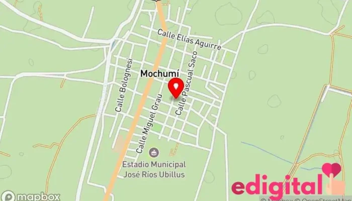 mapa de Centro Salud Mochumi Centro médico en Mochumí