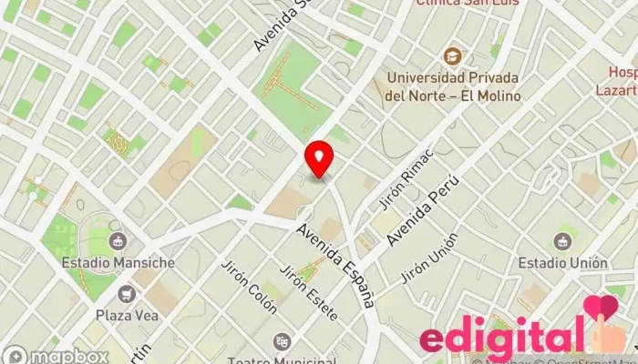 mapa de CIVA | Transporte y Turismo Trujillo Servicio de envíos en Av Ejercito 285