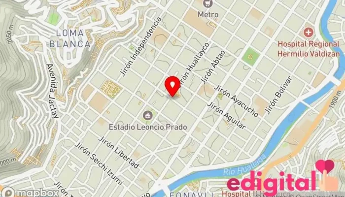 mapa de Clínica veterinaria ALIDECA Farmacia veterinaria en Huánuco