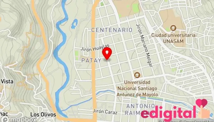mapa de Cruz del Sur Servicio de transporte en Huaraz