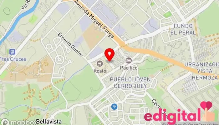 mapa de Cruz del Sur Servicio de transporte en Jacobo Hunter