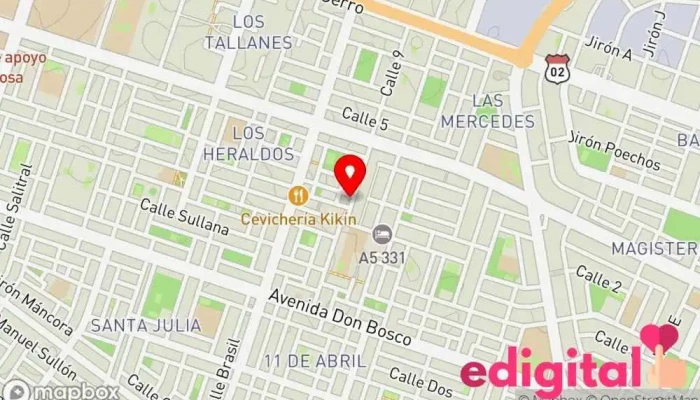 mapa de Distribuciones Medical & Vet Tienda de belleza y salud, Farmacia veterinaria en Piura
