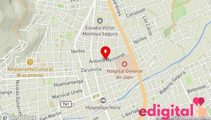 mapa de DISTRIBUIDORA MEDARFARMA SAC Tienda de comestibles, periódicos y medicamentos en Jaén