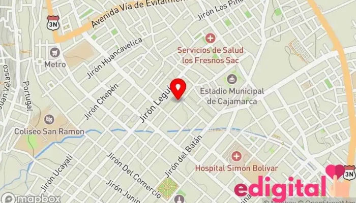 mapa de Droguería cajamarca Farmacia en Cajamarca