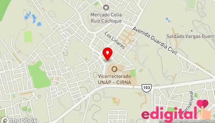 mapa de Econo Boticas Farmacia en Iquitos
