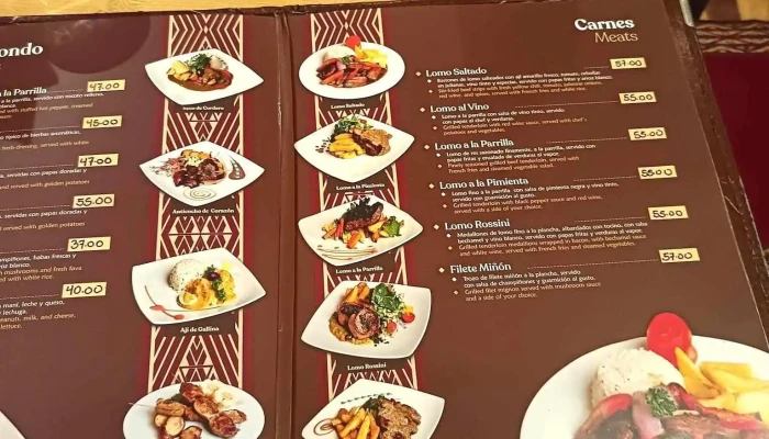 El Meson De Don Tomas Carta - Cusco