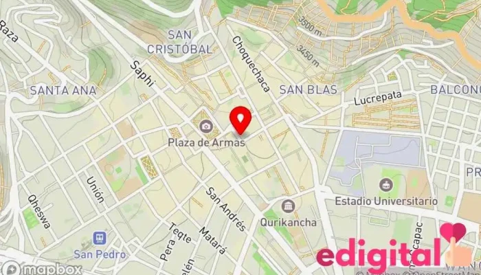 mapa de El Mesón de Don Tomas Restaurante peruano en Cusco