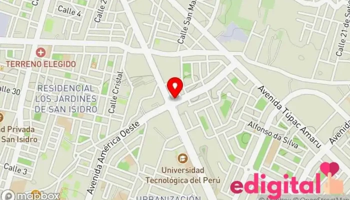 mapa de Emtrafesa - Agencia Óvalo Mochica Servicio de transporte en Av. Pablo Casals
