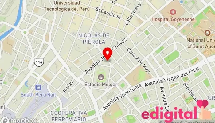 mapa de Encomiendas Jatsa Cargo Empresa de transporte por camión en Arequipa