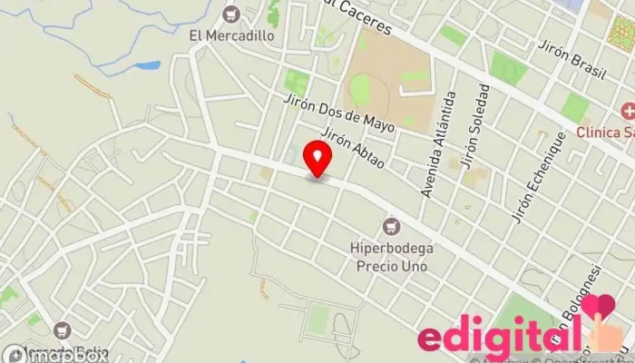 mapa de EsSalud Policlínico Iquitos Hospital en Iquitos