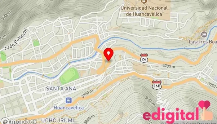 mapa de Estacion Ticllas Empresa de autobuses en Huancavelica