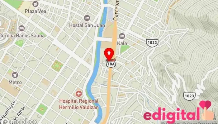 mapa de Expreso ETNASA Servicio de transporte en Carretera Central Km 1