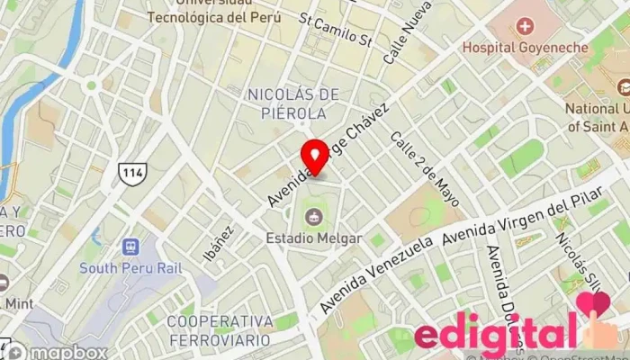 mapa de EXPRESO GRAEL SAC 2017 Empresa de transporte por camión en Arequipa