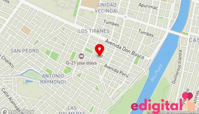 mapa de Famila Atoche Farmacia en Piura