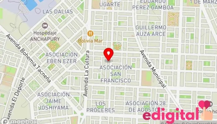 mapa de FARES C.S. SAN FRANCISCO Farmacia en Tacna