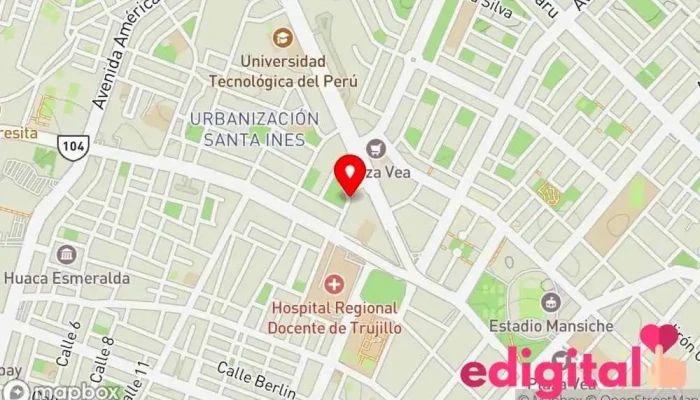 mapa de FARMA MARKET Compañía farmacéutica en Trujillo