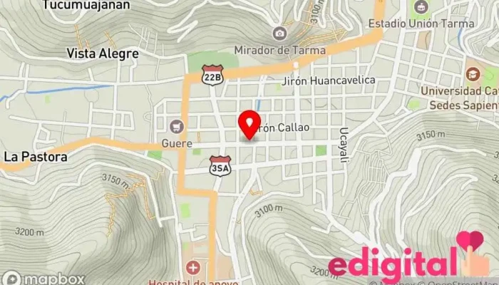 mapa de Farmacia Corazón De Jesús Farmacia en Tarma