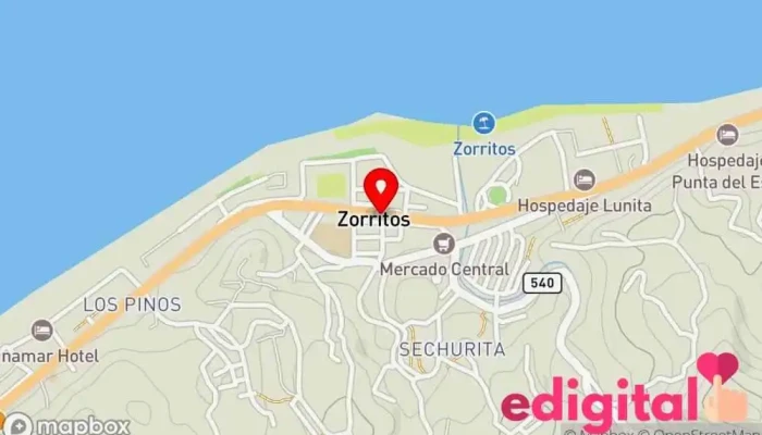 mapa de Farmacia Inkafarma Tienda de comestibles, periódicos y medicamentos en Zorritos