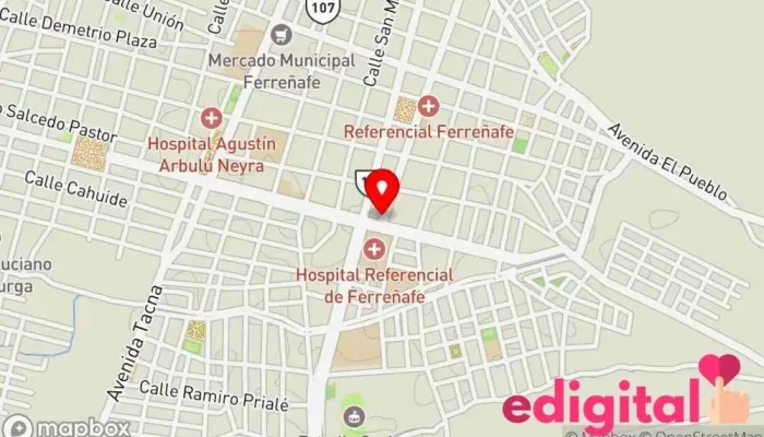 mapa de Farmacia Isabelita Servicio de salud ocupacional en Ferreñafe