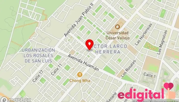 mapa de Farmacia Medissana Farmacia en Víctor Larco Herrera