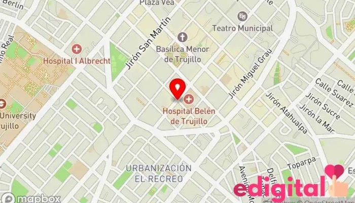 mapa de Farmacia Olenkafarma Farmacia en Trujillo