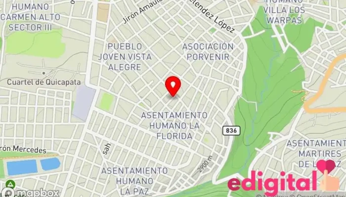 mapa de Farmacia Real Tienda de comestibles, periódicos y medicamentos en Ayacucho