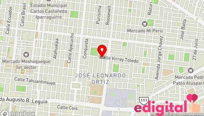 mapa de Farmacia Ricardo Farmacia en José Leonardo Ortiz