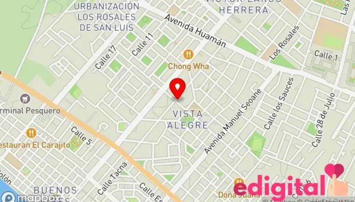 mapa de Farmacia Sagrado Corazon De Jesus Farmacia en Víctor Larco Herrera