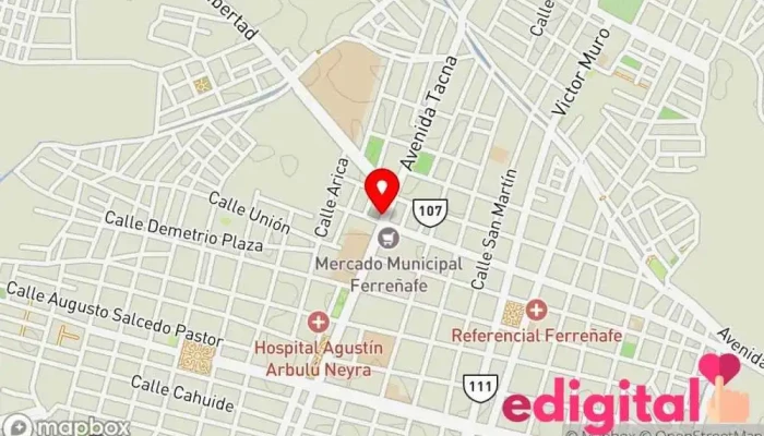 mapa de Farmacia San Isidro Farmacia en Ferreñafe