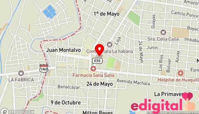 mapa de Farmacias Mia Farmacia en Huaquillas