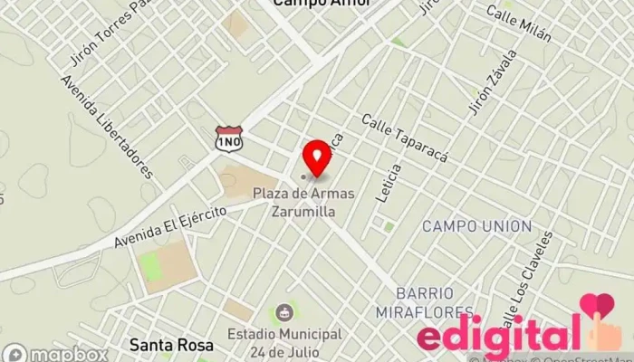 mapa de Farmakar Botica Y Perfumería Farmacia en Zarumilla