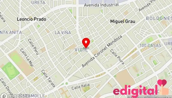 mapa de Fray Martín Botica Farmacia en Tacna