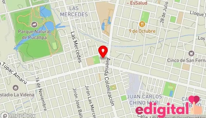 mapa de Fray martin Farmacia en Pucallpa