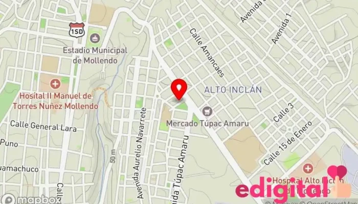 mapa de Fusselfarma Farmacia en Mollendo