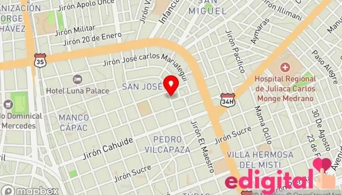 mapa de inka farma Farmacia en Juliaca