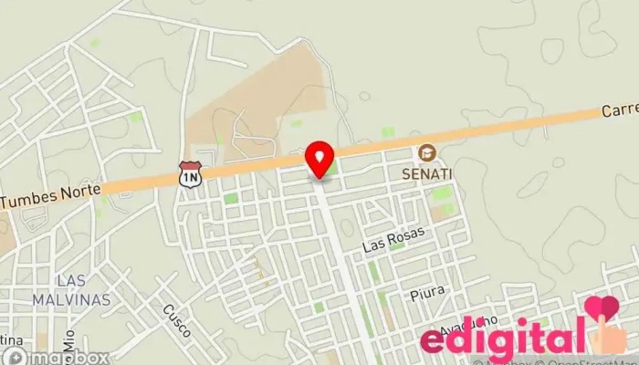 mapa de Inkafarma - Andres Araujo Moran Farmacia en Tumbes