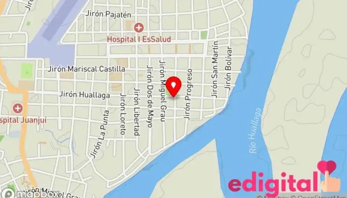 mapa de InkaFarma Botica Perfumería Juanjui Centro Farmacia, Tienda de comestibles, periódicos y medicamentos, Compañía farmacéutica en Juanjuí