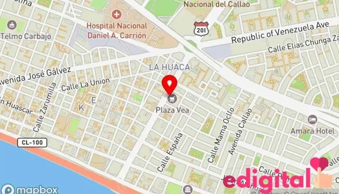 mapa de Inkafarma Farmacia en Callao