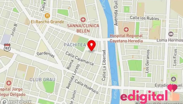 mapa de INKAFARMA Farmacia en PAITA