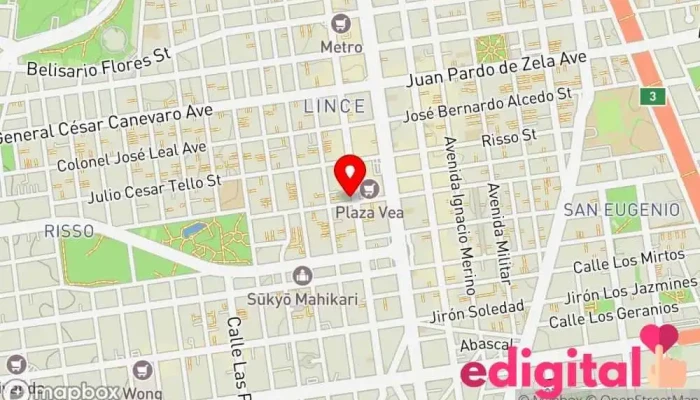 mapa de Inkafarma Farmacia, Tienda de comestibles, periódicos y medicamentos en LIMA